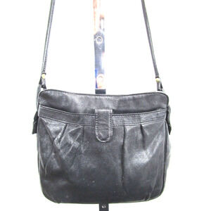 VTG Trio of California Small Black Leather Cross Body Shoulder Bag